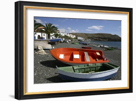 Fishing Boats, La Lajita, Fuerteventura, Canary Islands-Peter Thompson-Framed Photographic Print