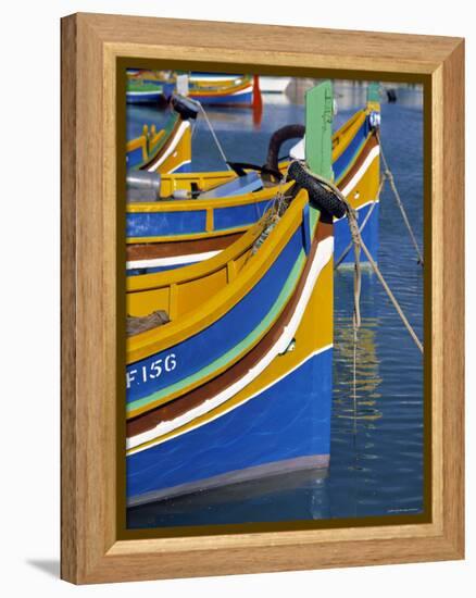 Fishing Boats, Marsaxlokk, Malta-Rex Butcher-Framed Premier Image Canvas