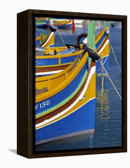 Fishing Boats, Marsaxlokk, Malta-Rex Butcher-Framed Premier Image Canvas