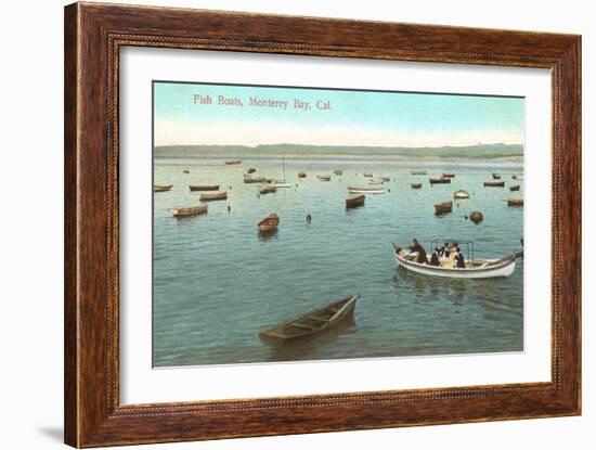 Fishing Boats, Monterey Bay, California-null-Framed Art Print