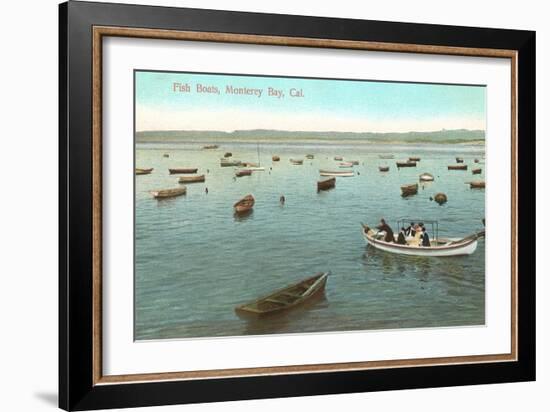 Fishing Boats, Monterey Bay, California-null-Framed Art Print