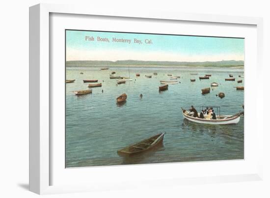 Fishing Boats, Monterey Bay, California-null-Framed Art Print