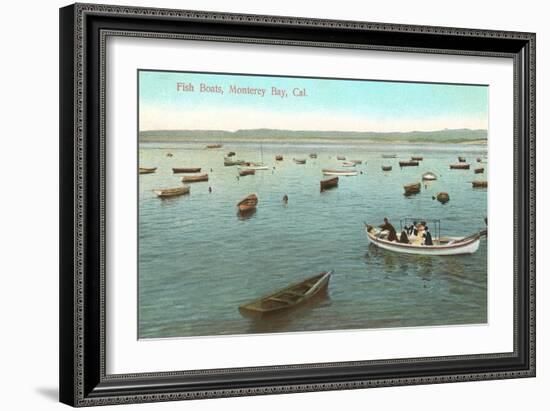 Fishing Boats, Monterey Bay, California-null-Framed Art Print