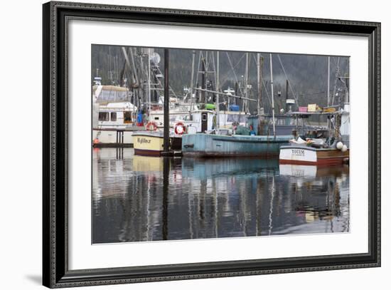 Fishing Boats Moored in Harbor, Petersburg, Alaska, USA-Jaynes Gallery-Framed Photographic Print