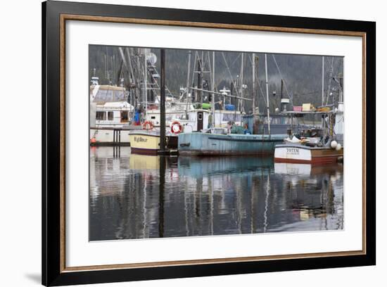 Fishing Boats Moored in Harbor, Petersburg, Alaska, USA-Jaynes Gallery-Framed Photographic Print