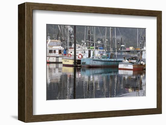 Fishing Boats Moored in Harbor, Petersburg, Alaska, USA-Jaynes Gallery-Framed Photographic Print