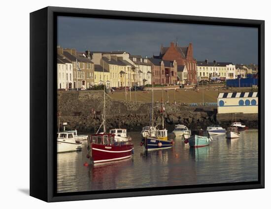 Fishing Boats Moored in Harbour, Portrush, County Antrim, Ulster, Northern Ireland, United Kingdom-Charles Bowman-Framed Premier Image Canvas