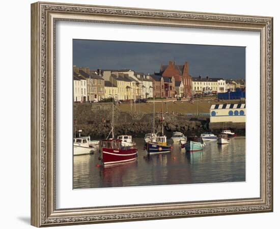 Fishing Boats Moored in Harbour, Portrush, County Antrim, Ulster, Northern Ireland, United Kingdom-Charles Bowman-Framed Photographic Print