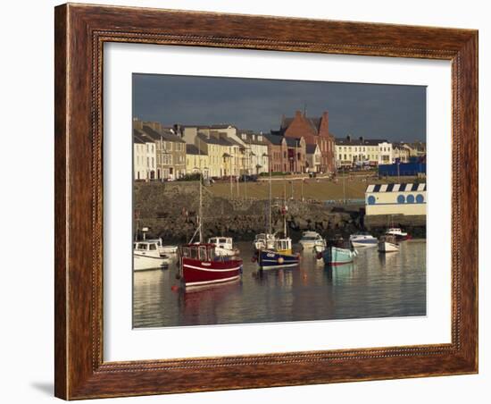 Fishing Boats Moored in Harbour, Portrush, County Antrim, Ulster, Northern Ireland, United Kingdom-Charles Bowman-Framed Photographic Print