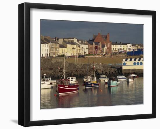 Fishing Boats Moored in Harbour, Portrush, County Antrim, Ulster, Northern Ireland, United Kingdom-Charles Bowman-Framed Photographic Print