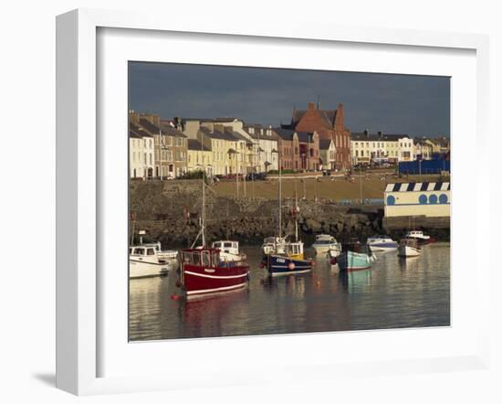 Fishing Boats Moored in Harbour, Portrush, County Antrim, Ulster, Northern Ireland, United Kingdom-Charles Bowman-Framed Photographic Print