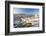 Fishing boats moored in the harbour surrounded by blue sea and the old town, Sciacca, Province of A-Roberto Moiola-Framed Photographic Print