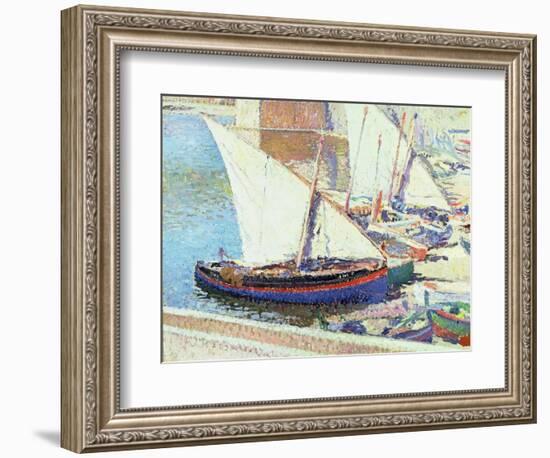 Fishing Boats (Oil on Canvas)-Henri Martin-Framed Giclee Print