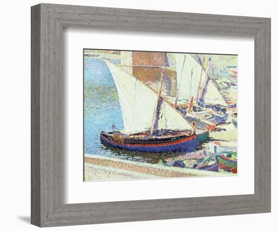 Fishing Boats (Oil on Canvas)-Henri Martin-Framed Giclee Print