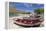 Fishing Boats on Beach, Tarrafal, Santiago Island, Cape Verde-Peter Adams-Framed Premier Image Canvas