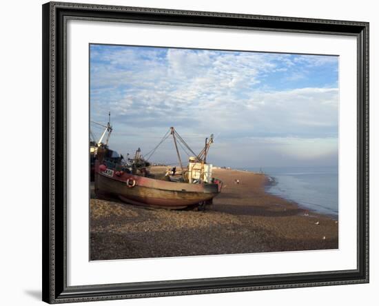 Fishing Boats on Pebble Beach, Hastings, Sussex, England, United Kingdom, Europe-Ethel Davies-Framed Photographic Print