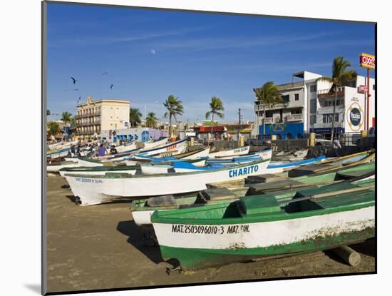 Fishing Boats on Playa Norte, Mazatlan, Sinaloa State, Mexico, North America-Richard Cummins-Mounted Photographic Print