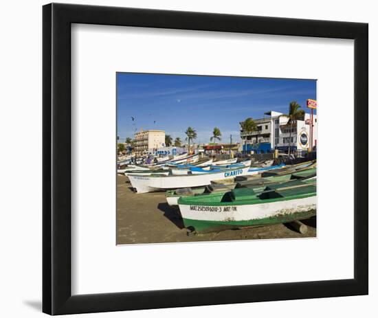 Fishing Boats on Playa Norte, Mazatlan, Sinaloa State, Mexico, North America-Richard Cummins-Framed Photographic Print