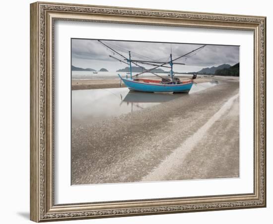Fishing Boats on Sam Roi Yot Beach, Thailand-Gavriel Jecan-Framed Photographic Print