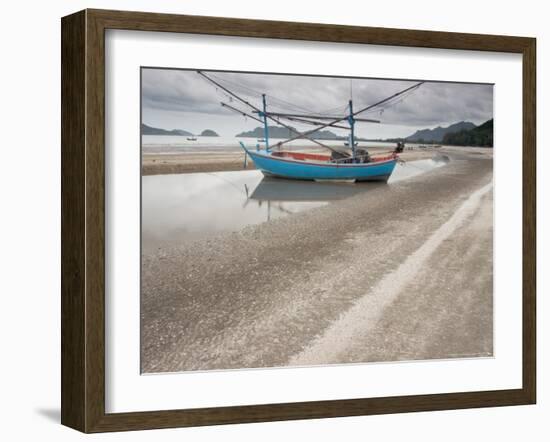 Fishing Boats on Sam Roi Yot Beach, Thailand-Gavriel Jecan-Framed Photographic Print