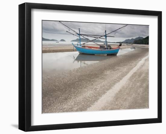 Fishing Boats on Sam Roi Yot Beach, Thailand-Gavriel Jecan-Framed Photographic Print