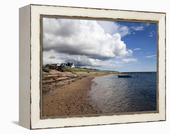 Fishing Boats on the Beach at Carnoustie, Angus, Scotland, United Kingdom, Europe-Mark Sunderland-Framed Premier Image Canvas