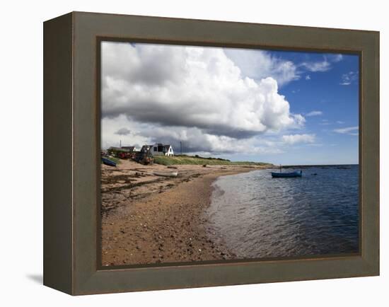 Fishing Boats on the Beach at Carnoustie, Angus, Scotland, United Kingdom, Europe-Mark Sunderland-Framed Premier Image Canvas