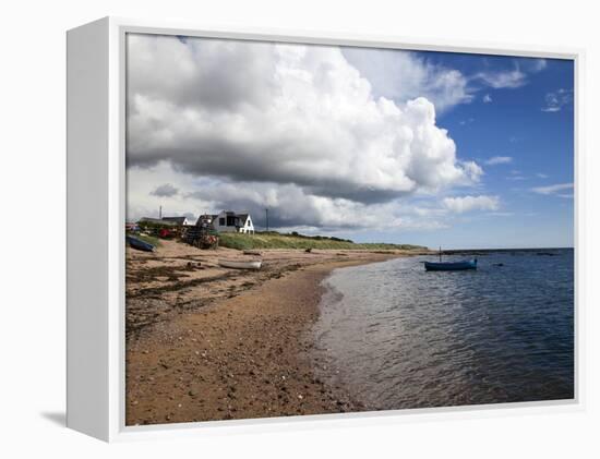 Fishing Boats on the Beach at Carnoustie, Angus, Scotland, United Kingdom, Europe-Mark Sunderland-Framed Premier Image Canvas