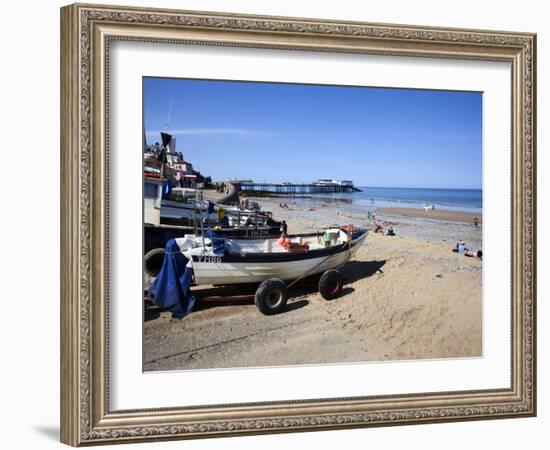 Fishing Boats on the Beach at Cromer, Norfolk, England, United Kingdom, Europe-Mark Sunderland-Framed Photographic Print