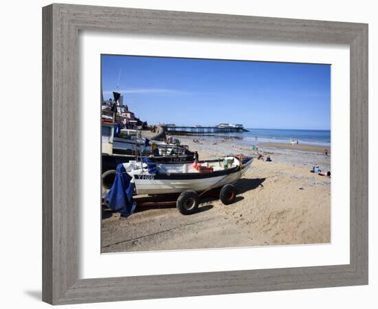 Fishing Boats on the Beach at Cromer, Norfolk, England, United Kingdom, Europe-Mark Sunderland-Framed Photographic Print