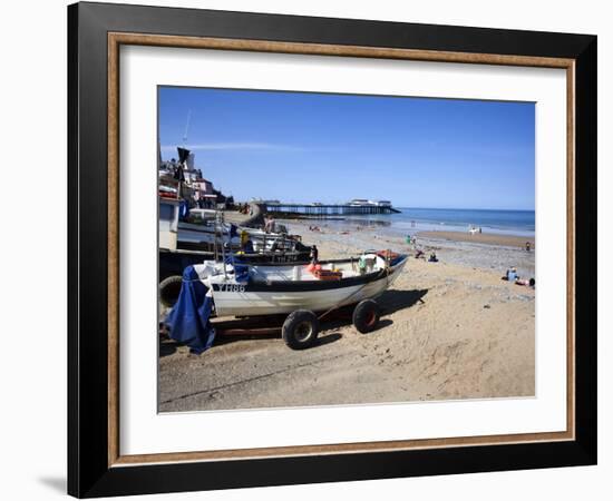 Fishing Boats on the Beach at Cromer, Norfolk, England, United Kingdom, Europe-Mark Sunderland-Framed Photographic Print