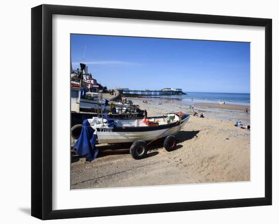 Fishing Boats on the Beach at Cromer, Norfolk, England, United Kingdom, Europe-Mark Sunderland-Framed Photographic Print