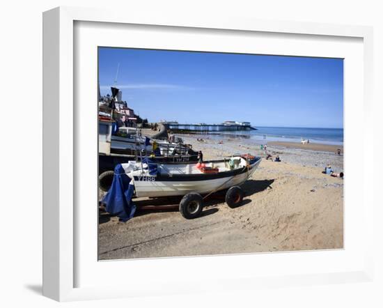 Fishing Boats on the Beach at Cromer, Norfolk, England, United Kingdom, Europe-Mark Sunderland-Framed Photographic Print