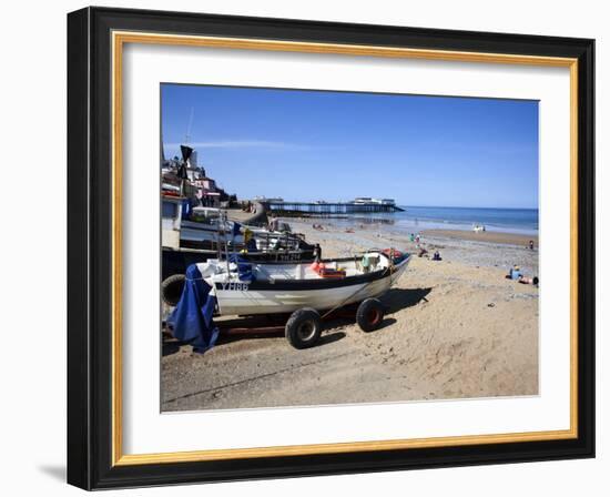 Fishing Boats on the Beach at Cromer, Norfolk, England, United Kingdom, Europe-Mark Sunderland-Framed Photographic Print