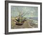Fishing Boats on the Beach at Saintes-Maries-de-la-Mer, 1888-Vincent van Gogh-Framed Giclee Print