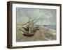 Fishing Boats on the Beach at Saintes-Maries-de-la-Mer, 1888-Vincent van Gogh-Framed Giclee Print