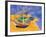 Fishing Boats on the Beach at Saintes-Maries-De-La-Mer-Vincent van Gogh-Framed Giclee Print