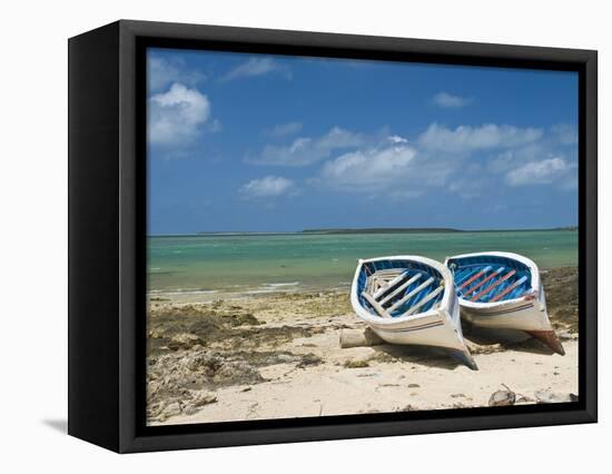 Fishing Boats on the Island of Rodrigues, Mauritius, Indian Ocean, Africa-null-Framed Premier Image Canvas