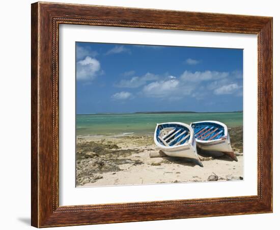 Fishing Boats on the Island of Rodrigues, Mauritius, Indian Ocean, Africa-null-Framed Photographic Print