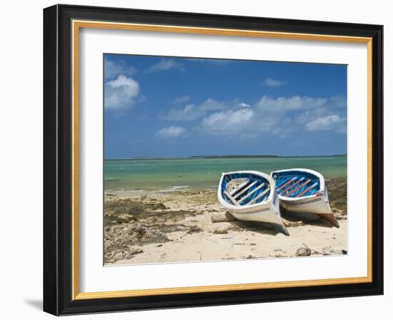 Fishing Boats on the Island of Rodrigues, Mauritius, Indian Ocean, Africa-null-Framed Photographic Print