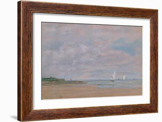 Fishing Boats (Pastel on Paper)-Eugene Louis Boudin-Framed Giclee Print