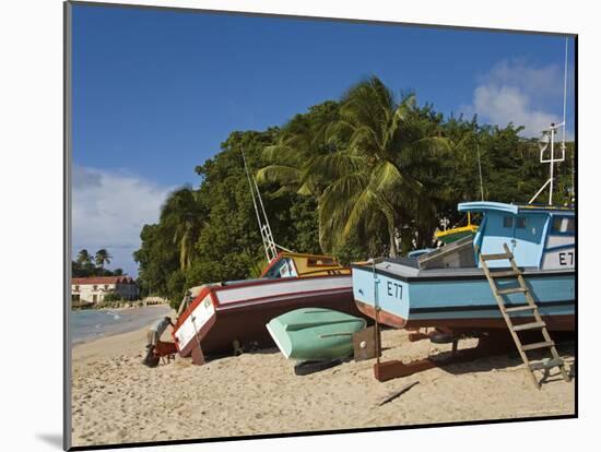 Fishing Boats, Port St. Charles, Speightstown, Barbados, West Indies, Caribbean, Central America-Richard Cummins-Mounted Photographic Print