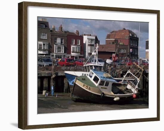 Fishing Boats, Portsmouth Harbour, Portsmouth, Hampshire, England, United Kingdom-Robert Francis-Framed Photographic Print