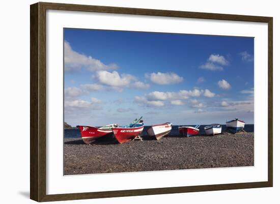 Fishing Boats, Pozo Negro, Fuerteventura, Canary Islands, Spain, Atlantic, Europe-Markus Lange-Framed Photographic Print