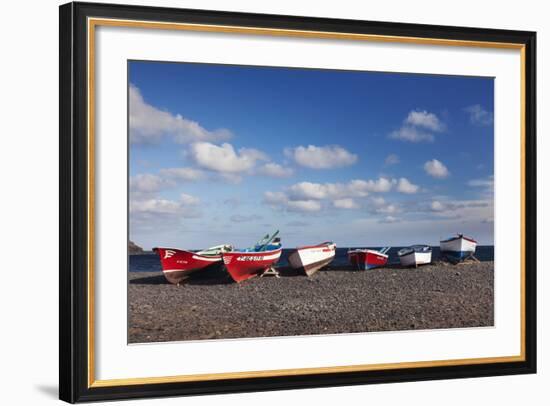 Fishing Boats, Pozo Negro, Fuerteventura, Canary Islands, Spain, Atlantic, Europe-Markus Lange-Framed Photographic Print