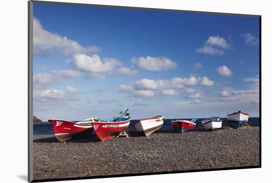 Fishing Boats, Pozo Negro, Fuerteventura, Canary Islands, Spain, Atlantic, Europe-Markus Lange-Mounted Photographic Print