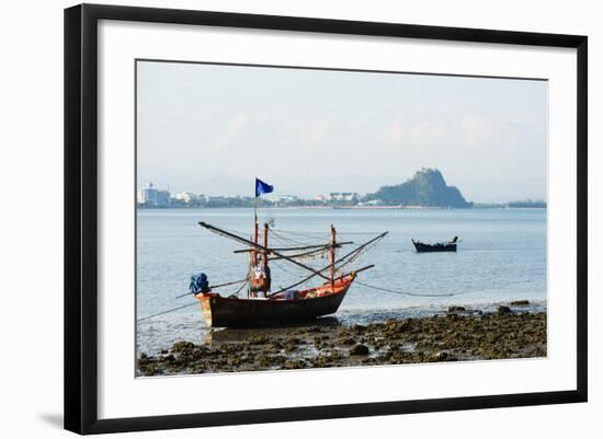 Fishing Boats, Prachuap Kiri Khan, Thailand, Southeast Asia, Asia-Christian Kober-Framed Photographic Print