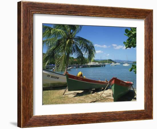 Fishing Boats Pulled Up onto the Beach at Trois Ilets Harbour, Martinique, West Indies-Richardson Rolf-Framed Photographic Print