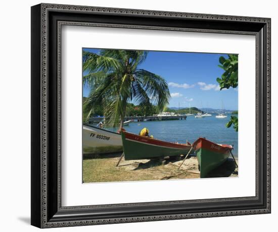 Fishing Boats Pulled Up onto the Beach at Trois Ilets Harbour, Martinique, West Indies-Richardson Rolf-Framed Photographic Print