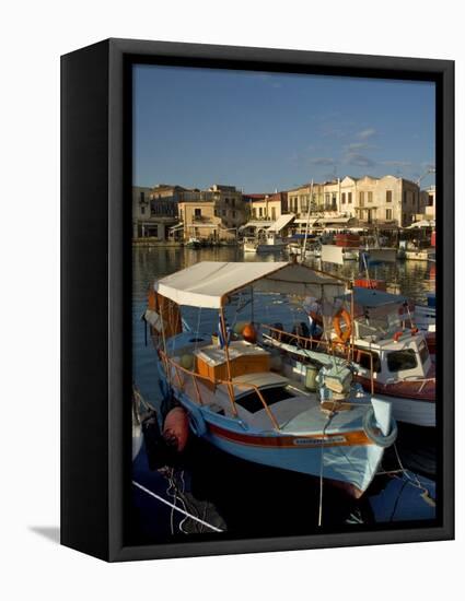 Fishing Boats, Rethymnon, Crete, Greek Islands, Greece, Mediterranean-Adam Tall-Framed Premier Image Canvas